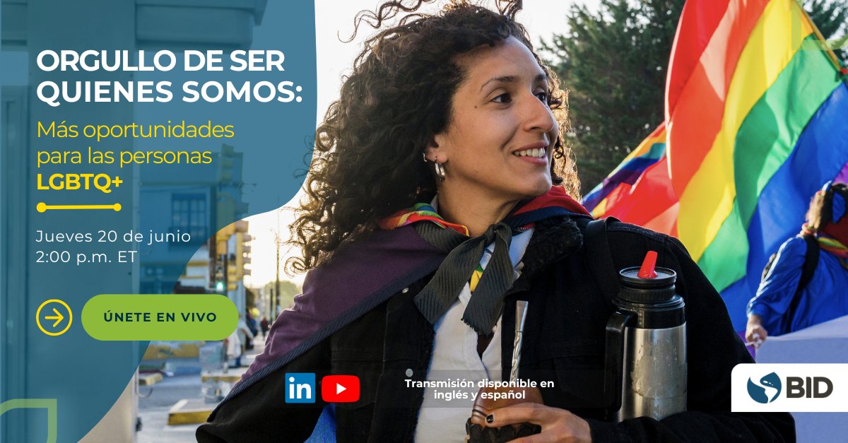 En el #MesDelOrgulloLGBTQ+, descubre el trabajo que se hace en #AméricaLatina y el #Caribe para que la #inclusión de las personas  LGBTQ+ sea una realidad. Acompáñanos en esta conversación con representantes de la sociedad civil, el sector público, personas beneficiarias y