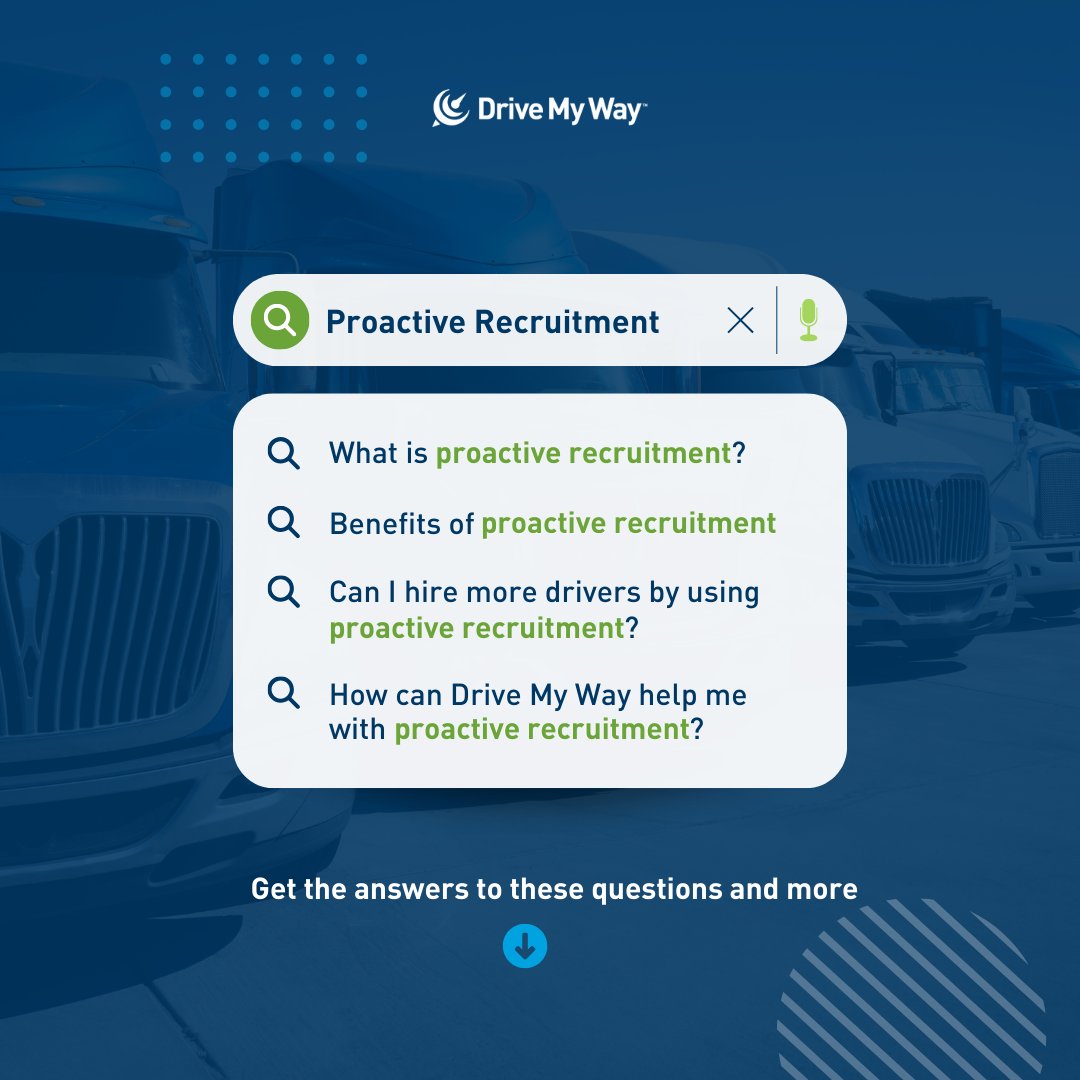 DriveMyWay's tweet image. Our latest blog post dives into the power of proactive recruitment and explores how partnering with specialized providers like Drive My Way can help you access a vast network of engaged drivers: hubs.li/Q02B-vJH0

#TruckingIndustry #DriverRecruitment #ProactiveHiring
