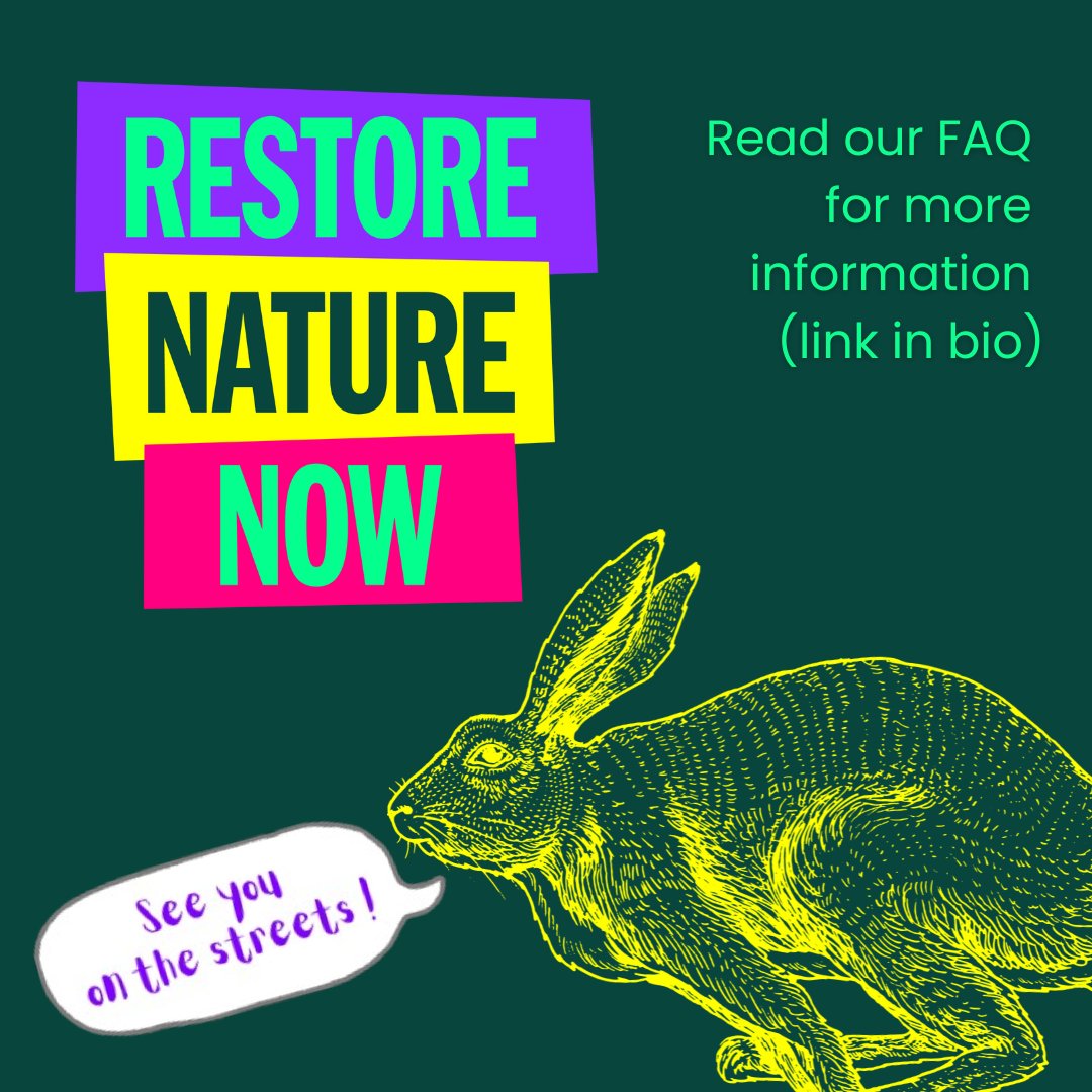 Coming to #RestoreNatureNow on 22/6 with kids?

Here's an FAQ document to help you plan your day at the march.

#NoNature#NoFuture

drive.google.com/file/d/19vg7t9…