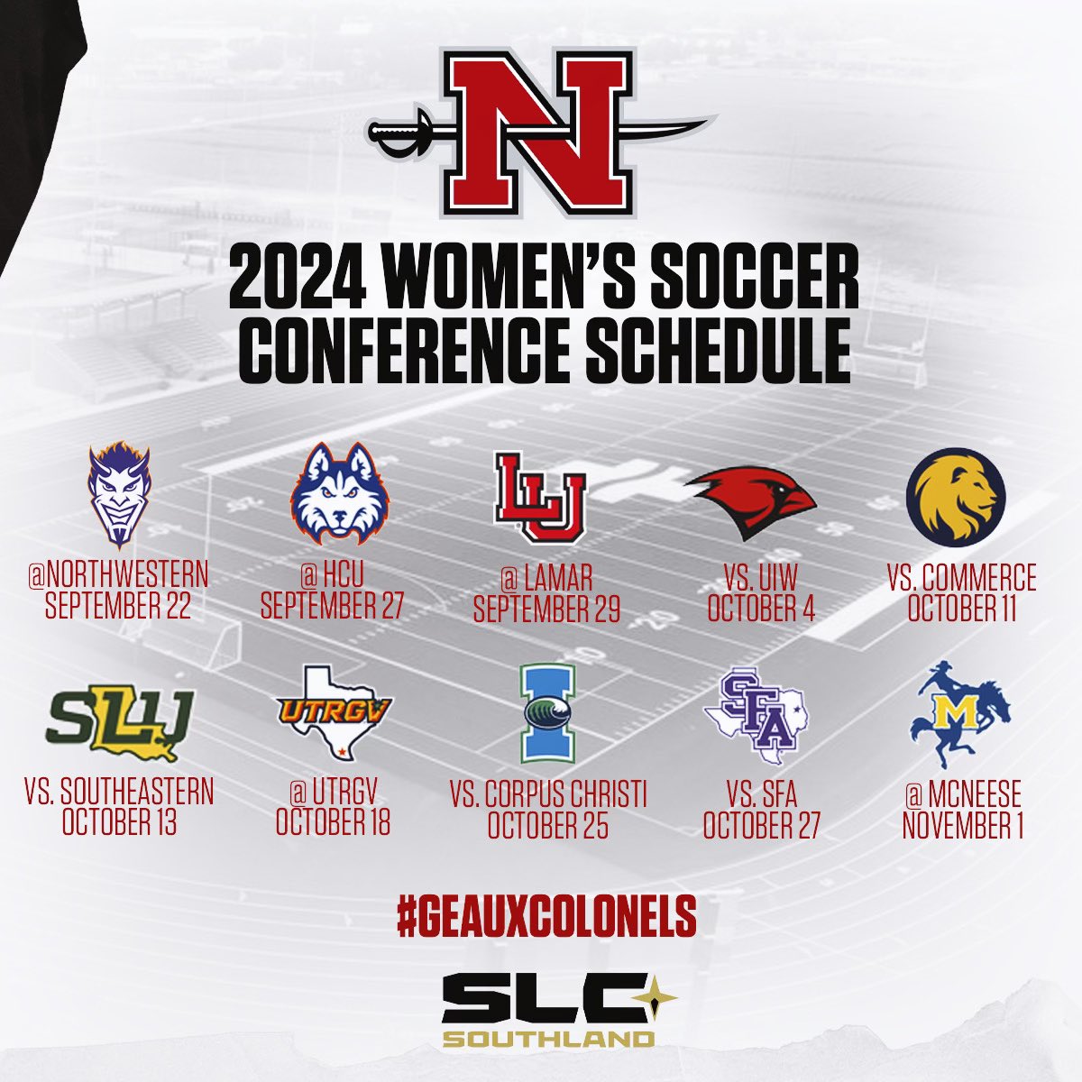 Nicholls_SOC's tweet photo. Mark your calendars🗓️‼️ https://t.co/75Xd0LO43W