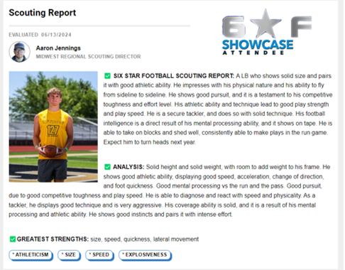I've done a lot this summer to get ready for next year, but the <a href="/6starfootballKS/">Six Star Football | KANSAS</a> Finals was not only fun, but informative, and above all, a blessing to be a part of. Thanks <a href="/CoachPoe1914/">Coach Poe *Trenches Reloaded *</a> for your hardwork and mentorship.
