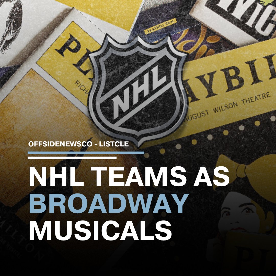 Whether it’s on the stage or the ice, the show must go on!

We've assigned all 32 #NHL teams a musical, read our picks for your favourites here: tinyurl.com/52r969s9