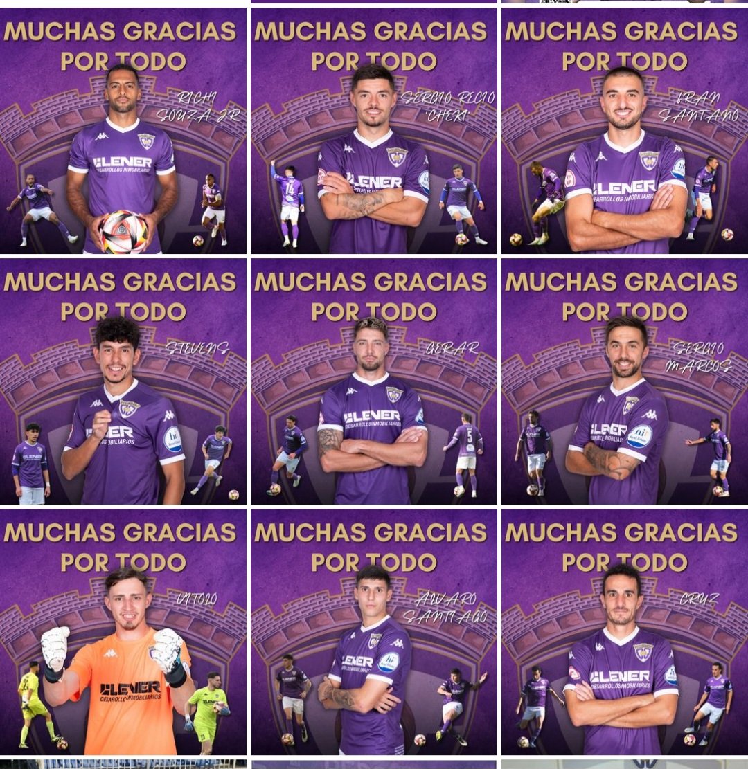 Que tarde más dolorosa...
<a href="/Richi_Souza/">Richi Souza Jr</a> 
<a href="/10cheki/">CHEKI 🇪🇸</a> 
<a href="/FranSantano_/">Fran Santano</a> 
<a href="/Stevenbarreto/">Steven Barreto</a> 
<a href="/Gerar5_5/">Gerar</a> 
<a href="/sergio10marcos/">Sergio Marcos</a> 
<a href="/1vitolo/">Victor Lopez Medel</a> 
Álvaro Santiago
Jesús Cruz

Muchas gracias, por darnos alegrías y dejar todo en el campo!