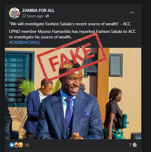 Zambia Fact Checking and Response Mechanism tweet media