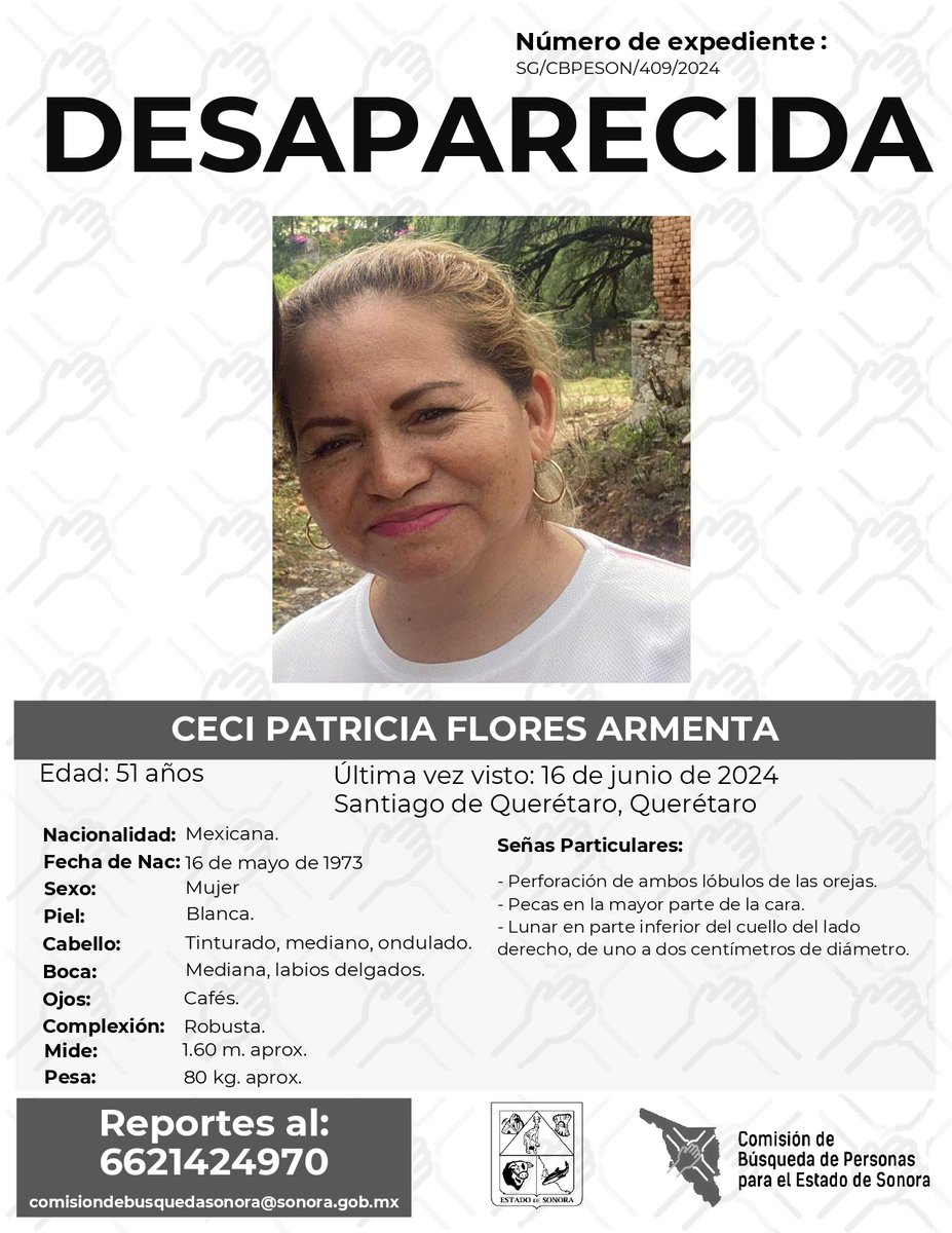Comisión de Búsqueda de Personas para Sonora tweet media