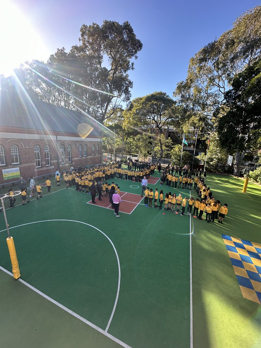 We are preparing for our amazing drone photo this morning! Setting up into the number 125 for 125 years of Kensington Public School #KPS #LoveWhereYouLearn