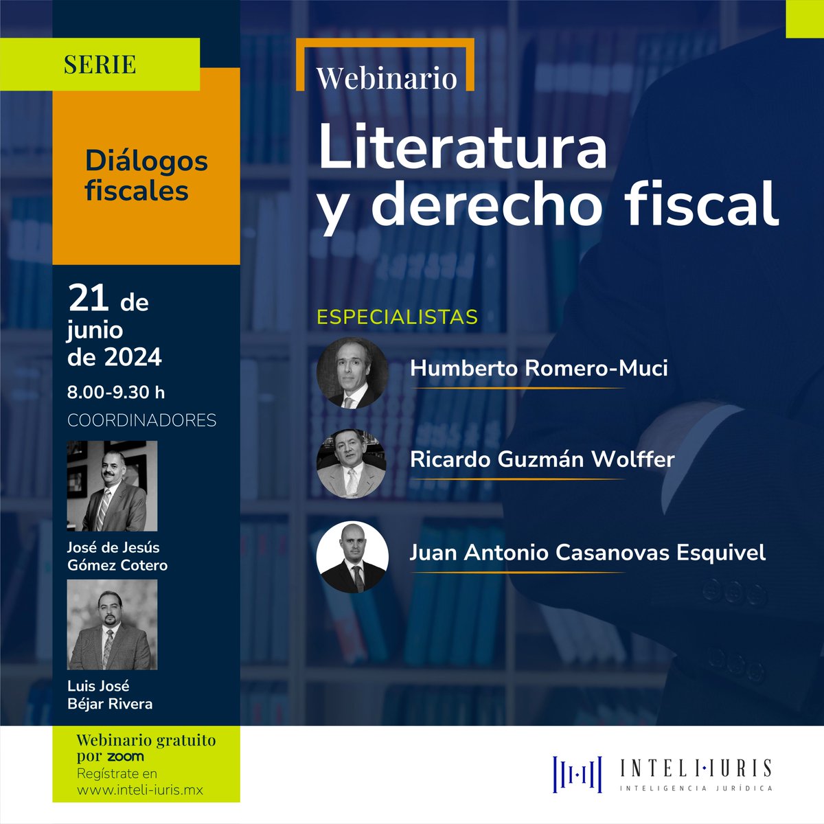 Inteli_Iuris's tweet photo. Descubre la conexión entre Literatura y derecho fiscal en nuestro webinario💻.
Te esperamos este 21 de junio a las 8 h para explorar cómo las historias literarias reflejan y enriquecen nuestra comprensión de las leyes fiscales📃. https://t.co/Xenph6Rtty