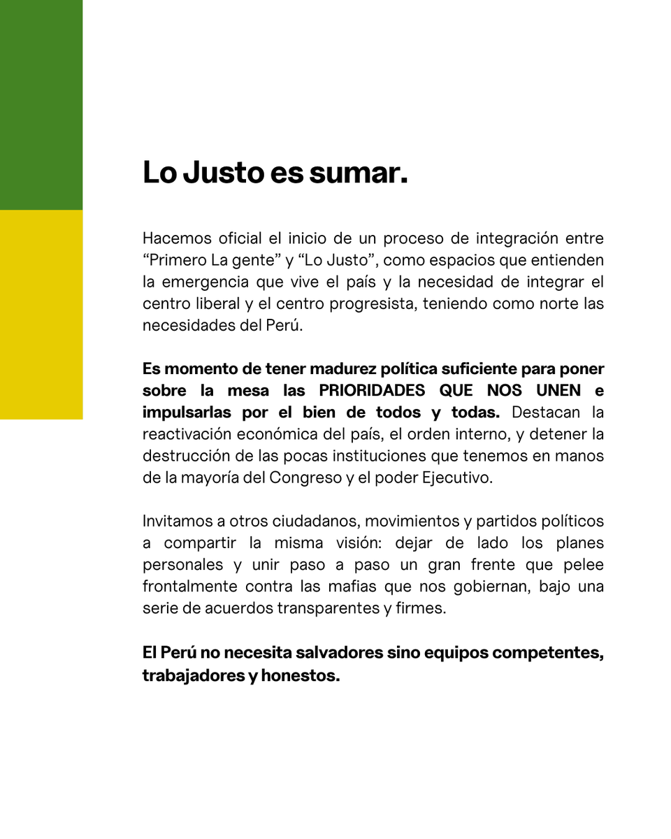 Primero la gente | Lo Justo tweet media