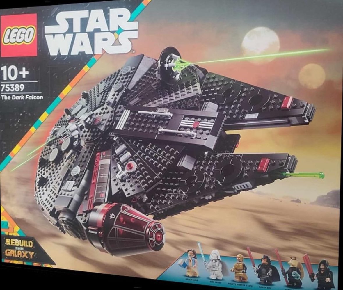 rikkaaltland's tweet photo. Happy Monday :) here’s the new Dark Side Millennium Falcon and all six of the new minifigs https://t.co/i9PoZg751W