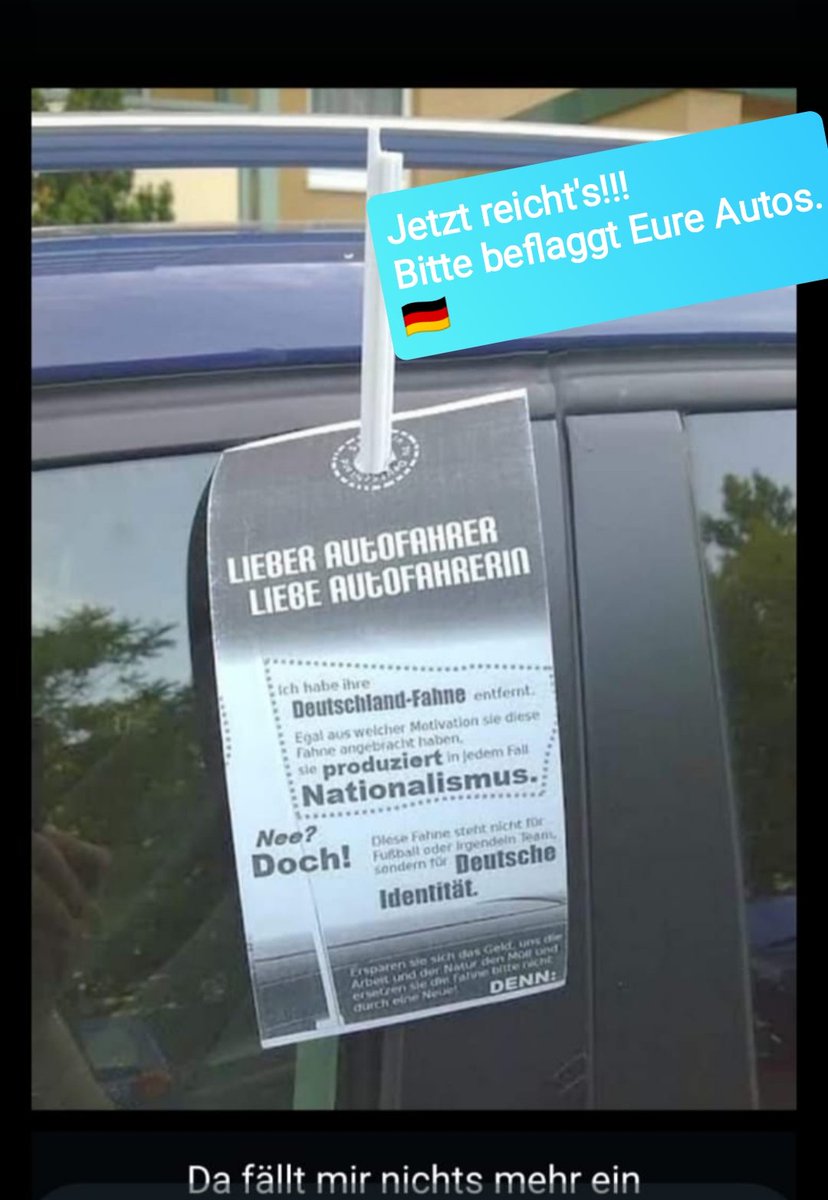 Humperl's tweet photo. @1scottishbanter I love Scotland. If you love Germany, please help us. The german goverment has forbidden german flags while em is running..
That is no gag.
Please help us. https://t.co/Gf8vUVid4P