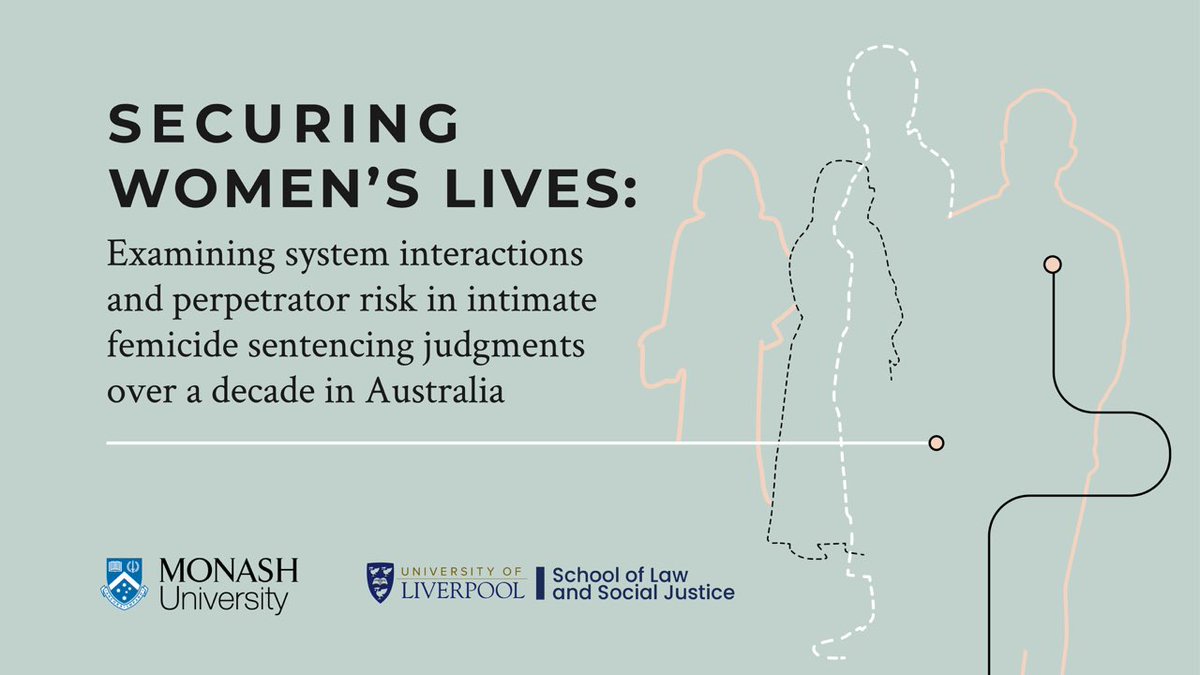 Released today:
Our report presents findings from our analysis of 235 sentencing judgments in cases of male perpetrated intimate partner femicide. We examined system intervention points &amp; perpetrator risk. 

👉🏼 Read our report here: bridges.monash.edu/articles/repor…