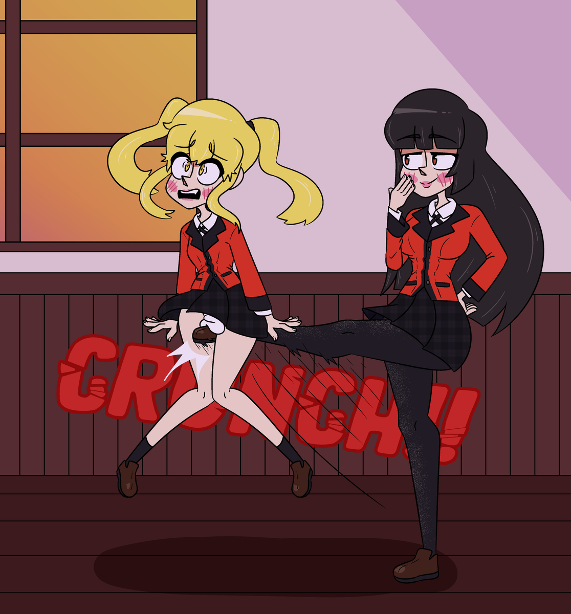 strawberriexe's tweet photo. [COMM] Kakegurui kick for @SmasherBBS https://t.co/p7EAE4Tqgz