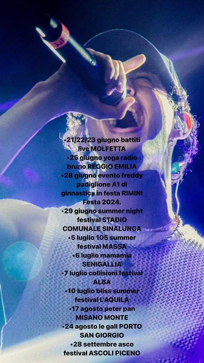 elisascrivecose's tweet image. ecco le prossime date in chi potrete vedere
mida(sono in continuo aggiornamento)☀️
—
#mida