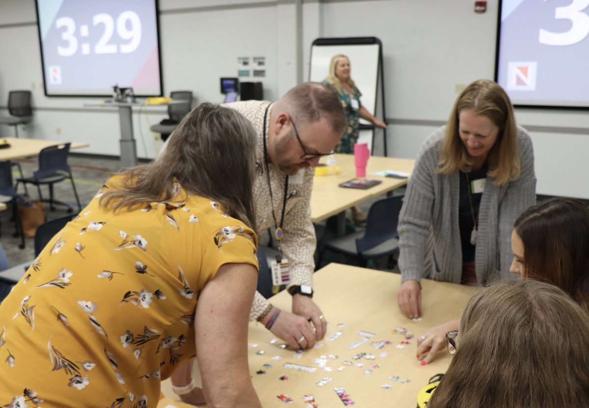 GrantWoodAEA's tweet photo. We just wrapped up day one of our #Engage2Learn Literacy and UDL symposium!
Today was filled with informative discussions and collaboration, including keynote presentations by @mrbronke and @jinacrimi.
We can't wait for the next two days!
.
#IAedChat #IowaSchools #GWAEAPD https://t.co/5iS6Qw0Zrw