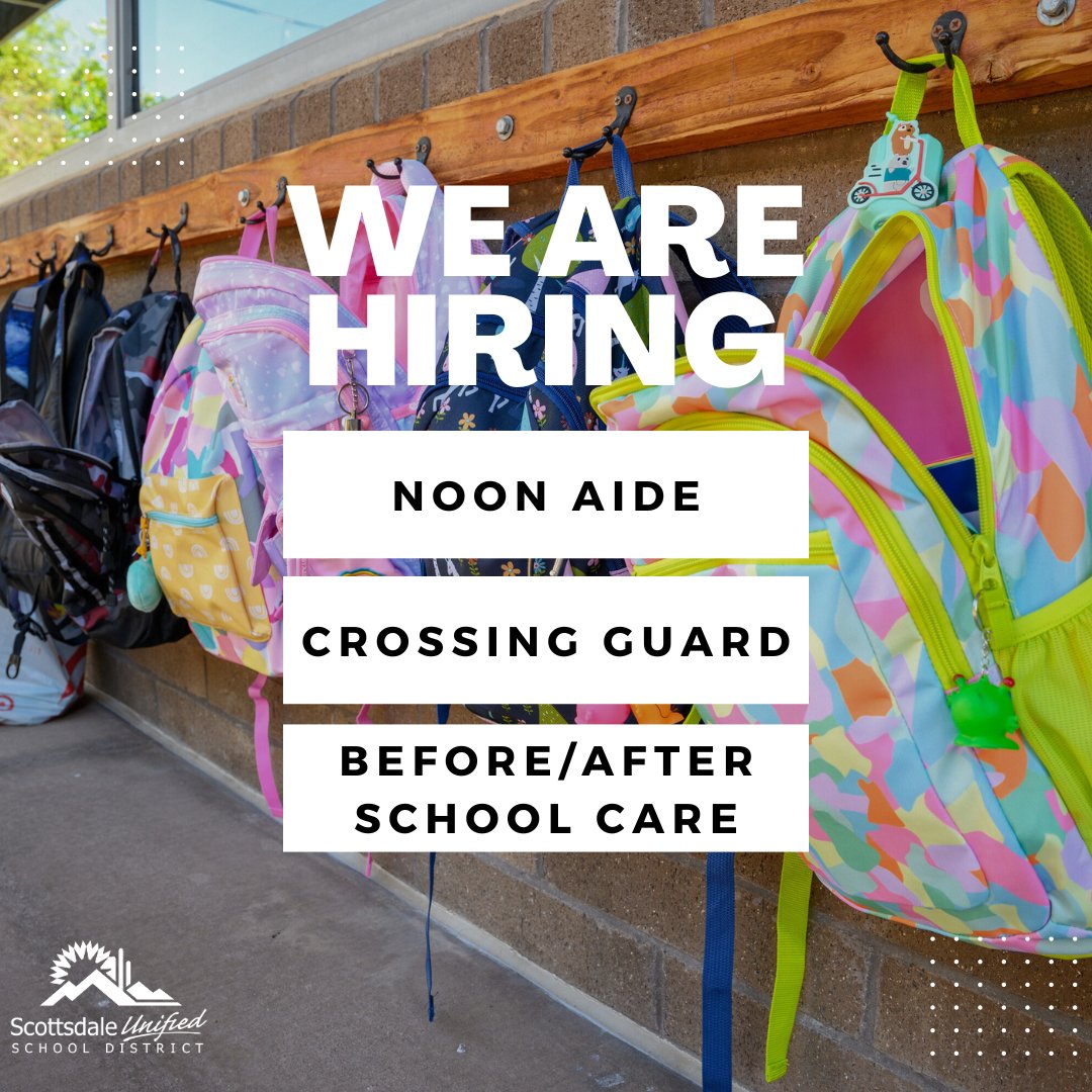 Join our Yavapai family. It's the perfect job, especially if your children already come to Yavapai.  We'd love to have you - apply today!  
Call Principal Perry with any questions at 480-484-3810  ow.ly/A6Yl50SkoPO