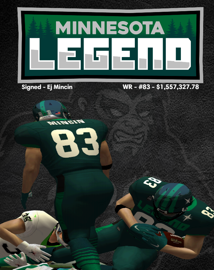 MN_Legend_SFL's tweet image. The Legends want to welcome Free Agent EJ Mincin to the team!
@simulationfl
#GetStomped #Minnesota #Legend