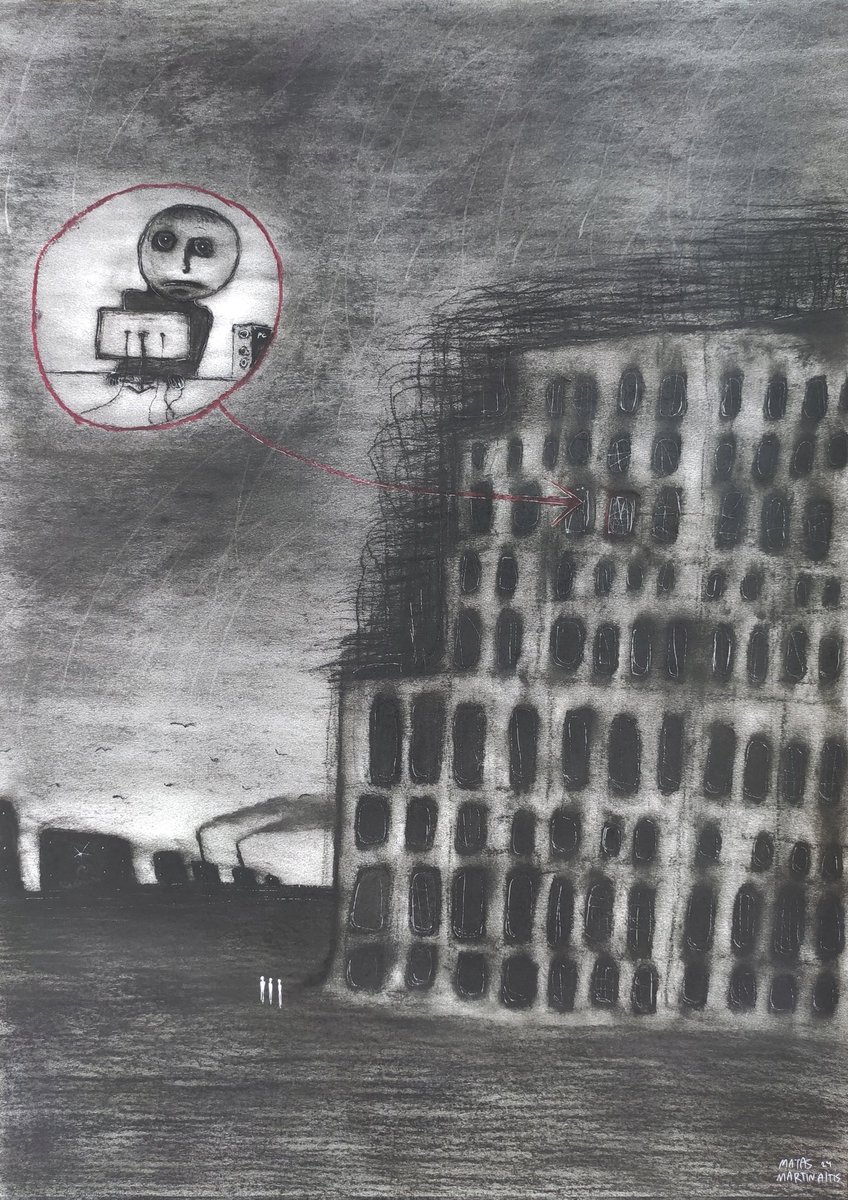 MatasMartinait's tweet image. 42x59.4cm (16.5x23.3in), Charcoal on paper.