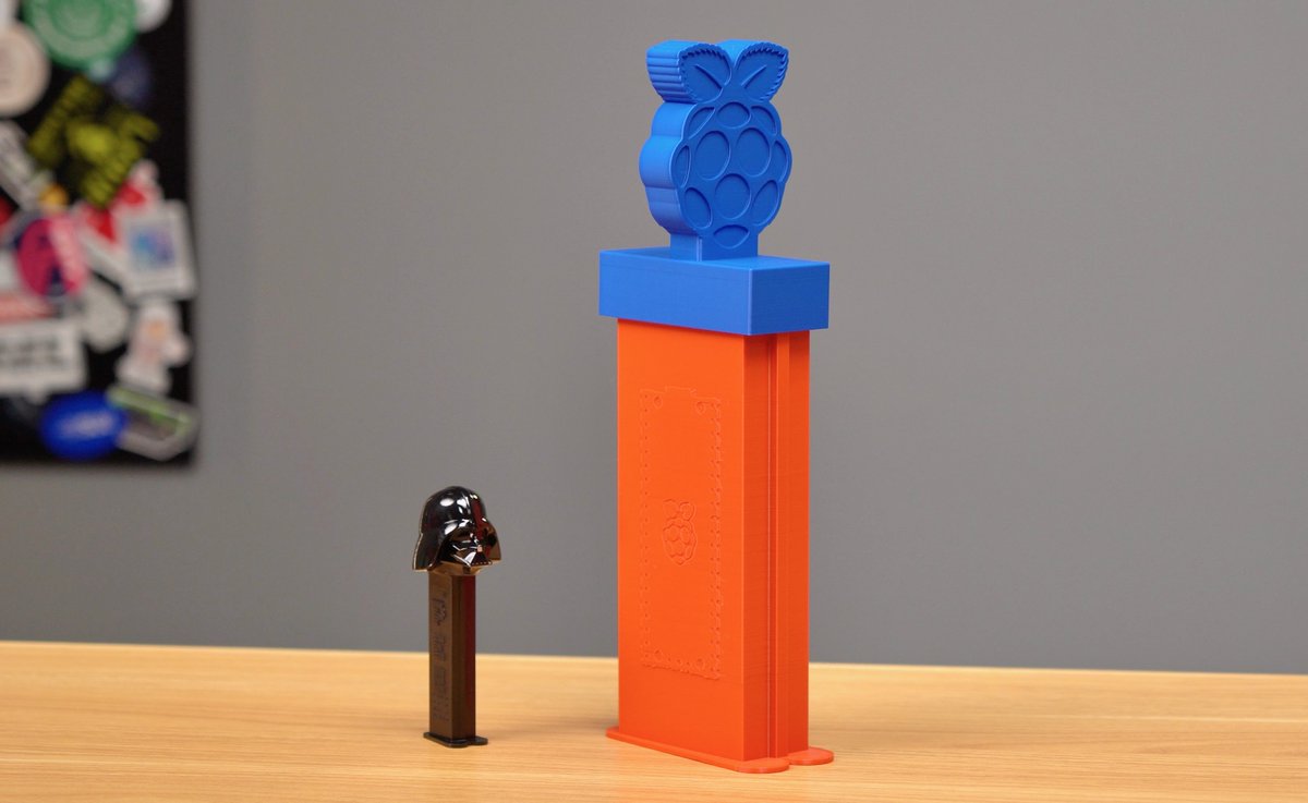 Introducing: The PIZ Dispenser.

It dispenses Raspberry Pis, which are different from PEZ hard candies in that you cannot eat them.