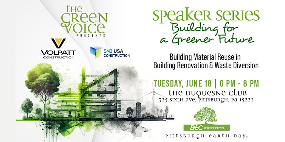 Last call for this great event! Tomorrow, Tuesday, June 18th from 6-8pm at the <a href="/DuquesneClub/">Duquesne Club</a>. #construction #engineering #architectural #pghearthday #greenvoicepgh