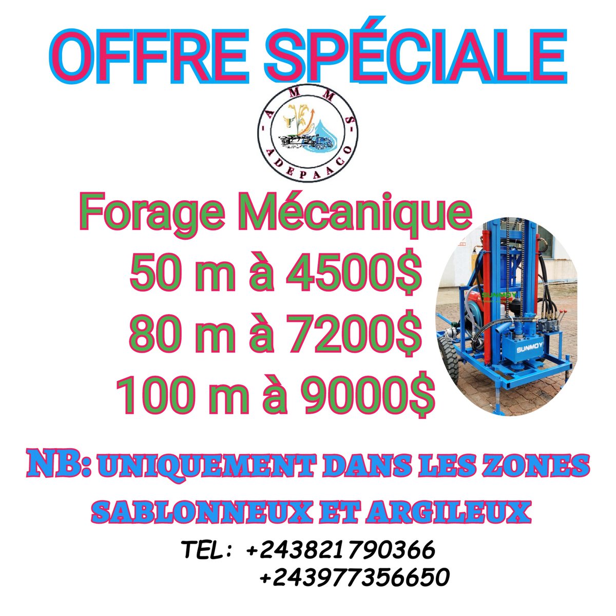À l'occasion de l'ouverture de notre siège sur l'arrêt EFOBANCK, COMMUNE DE LA N'SELE, nous vous offrons les nouveaux tarifs, #offre uniquement pour la ville de Kinshasa. MERCI DE NOUS FAIRE CONFIANCE