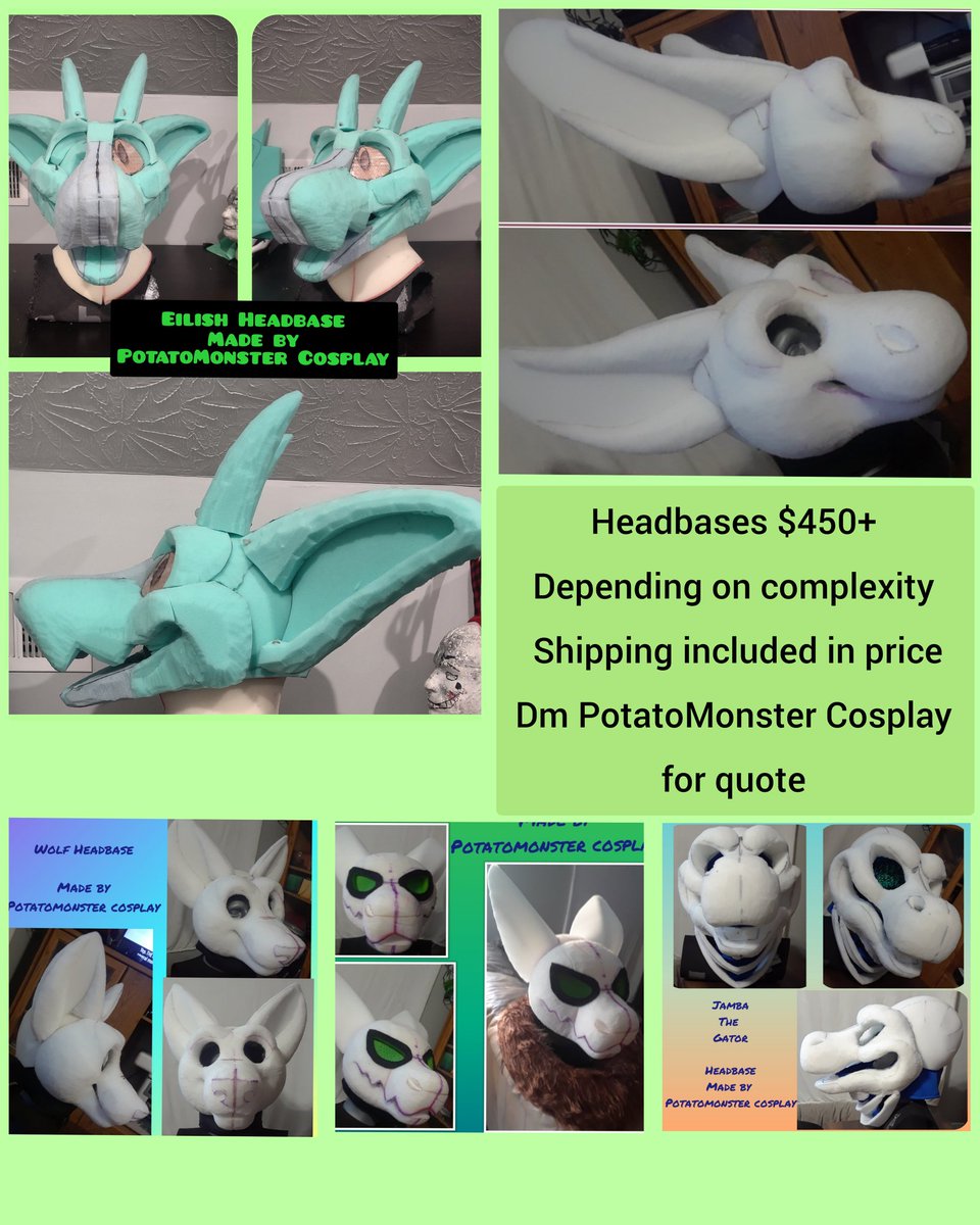 PMCsuits's tweet image. Open for 2-3 headbase commissions! Starting at $450, goes up depending on complexity. Shipping is included in quoted prices. Please dm me for a quote or to snag a slot!

#furry #fursuit