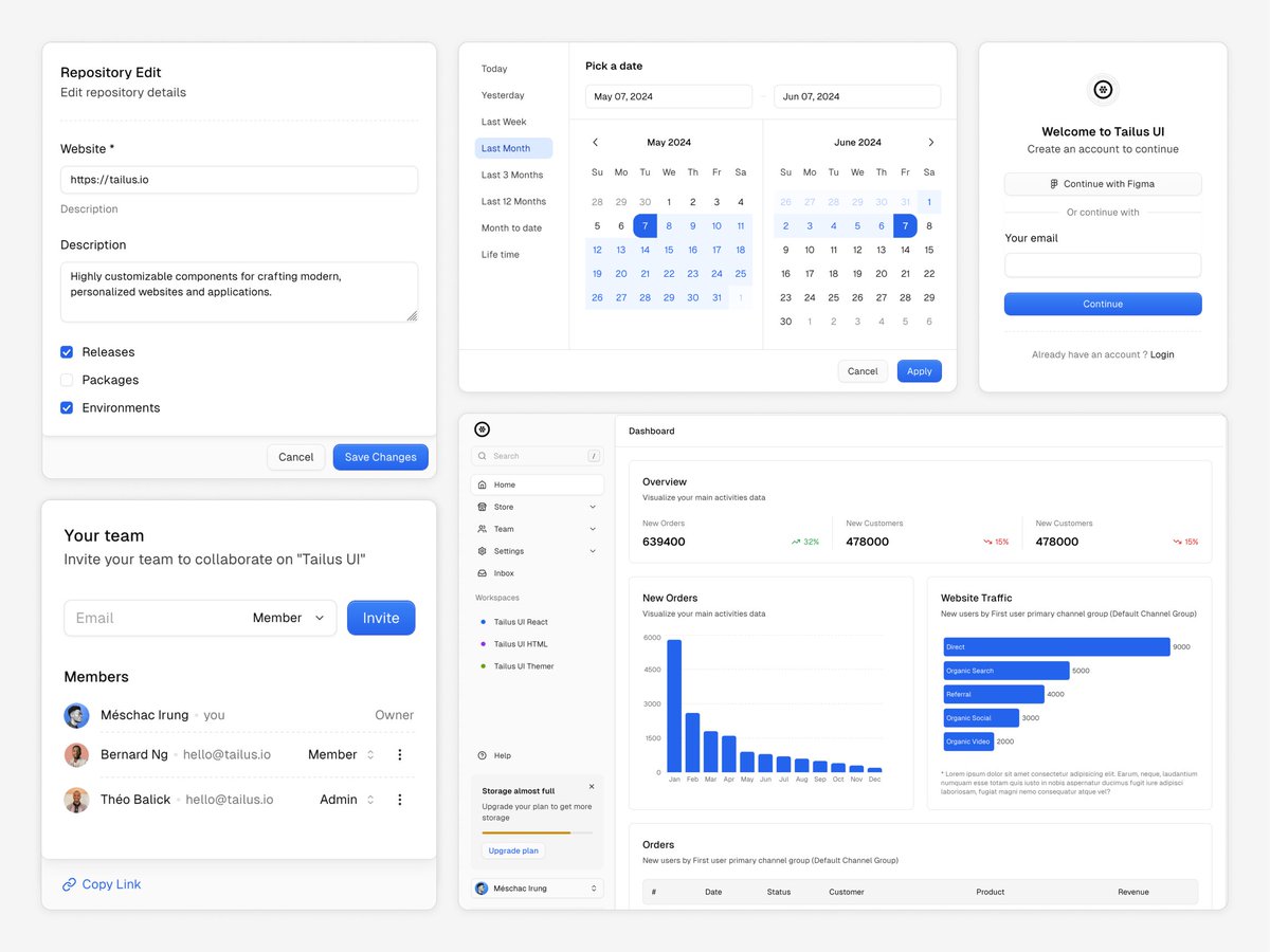 At <a href="/tailus_ui/">Tailus UI</a>, We've invested in both free and premium tools to enable developers to quickly and efficiently create high-quality UX/UI interfaces, with great customization flexibility.

Today, we're delighted to present our new UI kit,  Available now at: ui.tailus.io