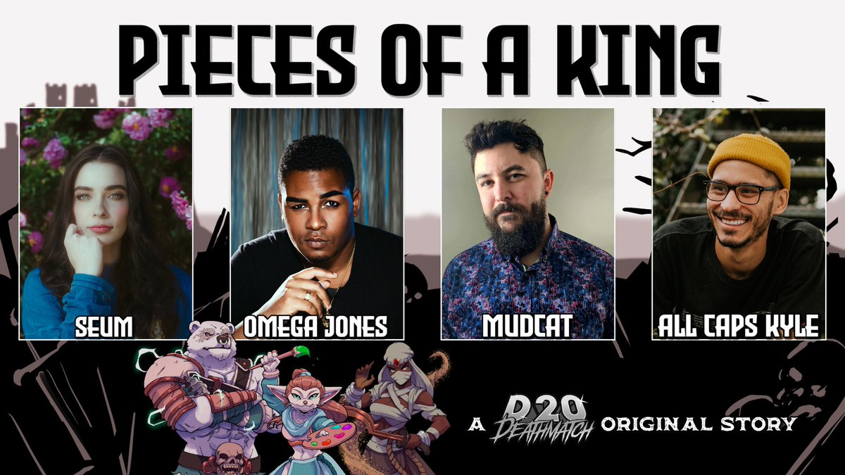 D20 Deathmatch (@d20deathmatch) on Twitter photo Our story continues as a strange conflict brews on Dämmerung. <a href="/JustSeum/">@Seum on bsky ➡️ PAX U</a>, @CriticalBard, and <a href="/MudcatTV/">MUDCAT 🔜 GDC</a> venture into the void in this brand new D&D homebrew story guided by the talented <a href="/KyleCalrissian/">Kyle Roach</a> as they find ...
"Pieces of a King"
♟️Ep 2 LIVE on Twitch now♟️ Our story continues as a strange conflict brews on Dämmerung. <a href="/JustSeum/">@Seum on bsky ➡️ PAX U</a>, @CriticalBard, and <a href="/MudcatTV/">MUDCAT 🔜 GDC</a> venture into the void in this brand new D&D homebrew story guided by the talented <a href="/KyleCalrissian/">Kyle Roach</a> as they find ...
"Pieces of a King"
♟️Ep 2 LIVE on Twitch now♟️