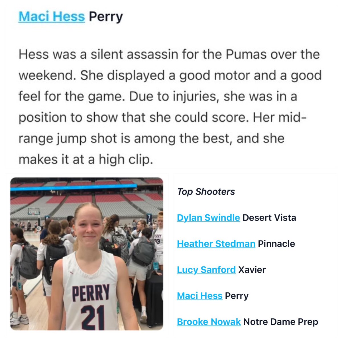 Thank you <a href="/PGHArizona/">Prep Girls Hoops Arizona</a> for the mention! 
<a href="/PerryPumaWBB/">Perry High WBB</a> <a href="/_Coach_Curtis/">CoachCurtis BYU</a> 
<a href="/perry_pumas/">Perry High Athletics</a> 
<a href="/azfirebball/">AZ FIRE Basketball Club</a> 
<a href="/Coach_TyWimbish/">Tylor Wimbish</a>
