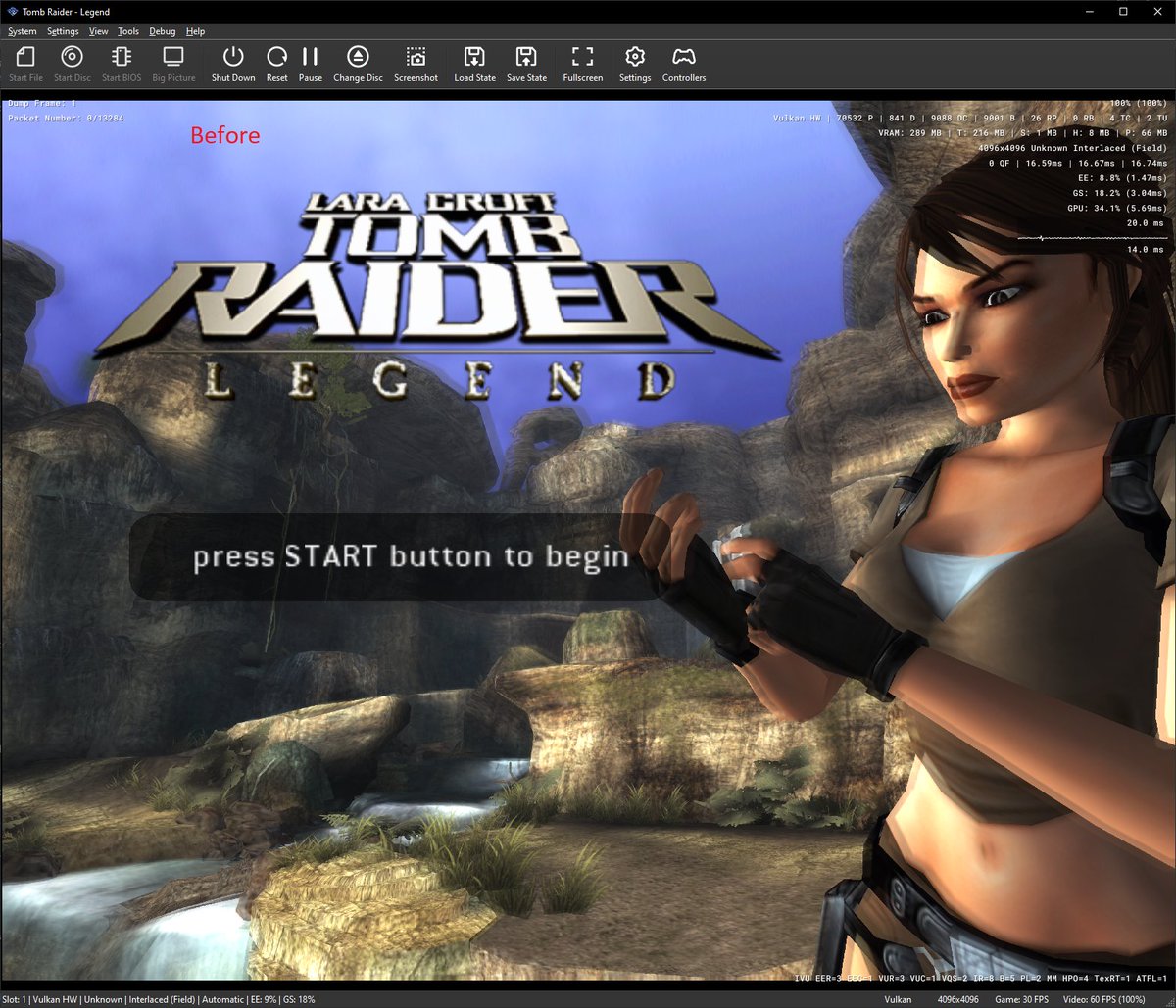PCSX2's tweet image. We've just released a new nightly version with changes done by refraction, which aims to fix post processing on around 120 games! Hopefully less games should exhibit problems when upscaling :) See the full list of games at the link after the screenshots: github.com/PCSX2/pcsx2/pu…