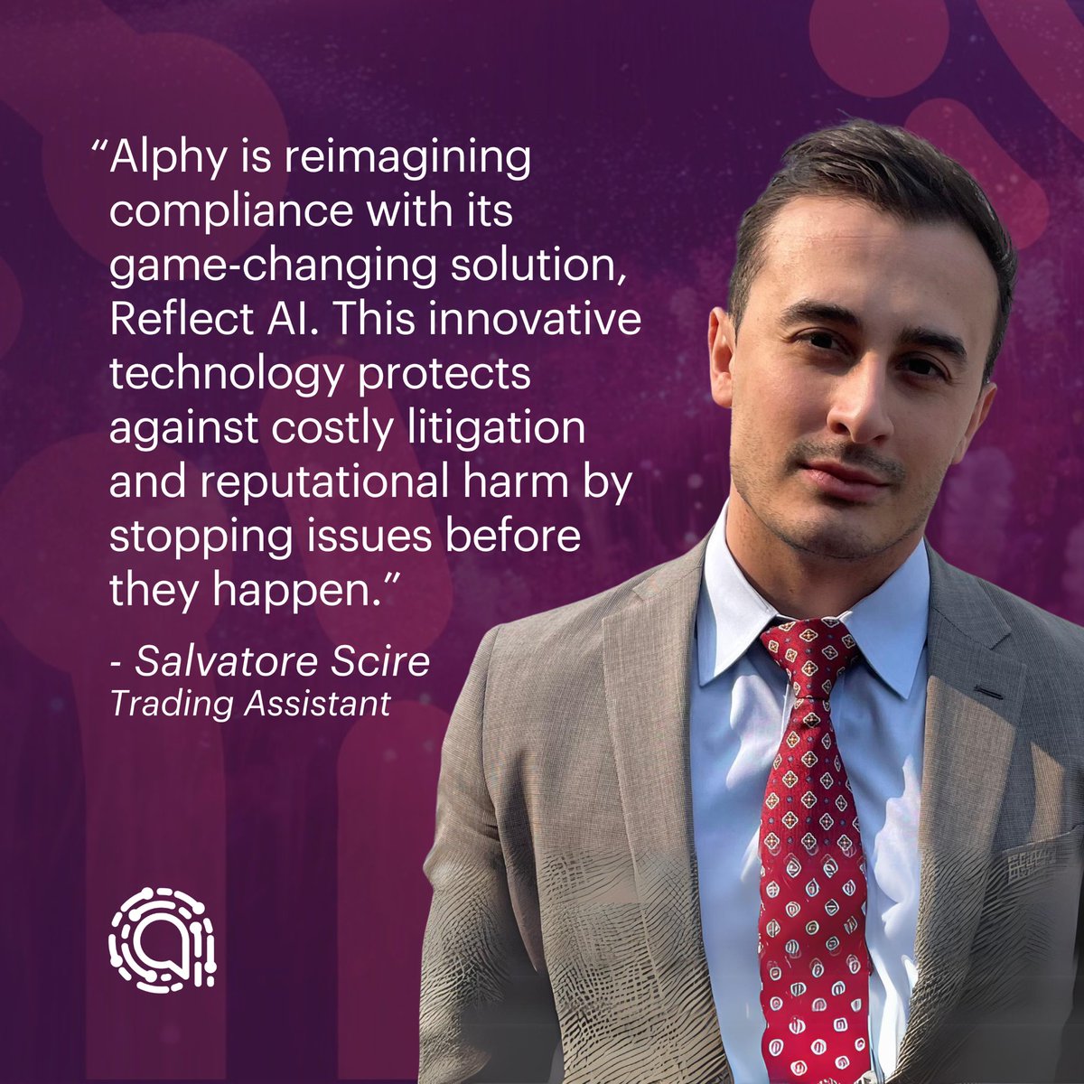 alphy_co's tweet image. We’re blushing with pride hearing how our #ReflectAI is being received! After years of hard work to introduce a one-of-a-kind solution, we’re grateful to know industry leaders and experts like Salvatore Scire, Jason Zann, @psjbrittan, and @GunnerBrown have such positive feedback.
