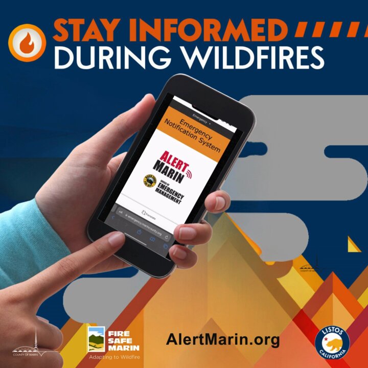 Sign up to receive emergency alerts!

Marin County Emergency officials use the AlertMarin Emergency Notification System to provide you with critical information and potentially life-saving instruction in the form of a call, text, or email.

Sign up today at