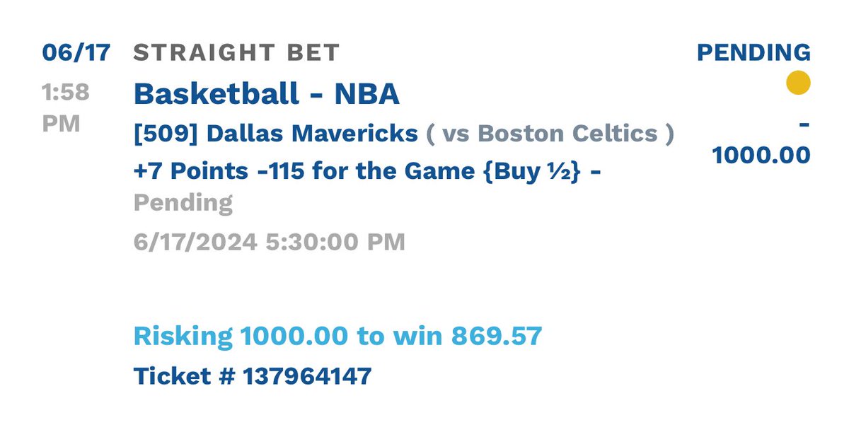 SENDING TODAYS $2000 MLB MAX WHALEPLAY 🐳🐳🐳 TO A FEW THAT RETWEET/LIKE ‼️

$1000 1U NBA FREEPLAY 🏀

MAVS +7 -115

DROP A LIKE IF UR TAILING!!! 🔥🔥🔥