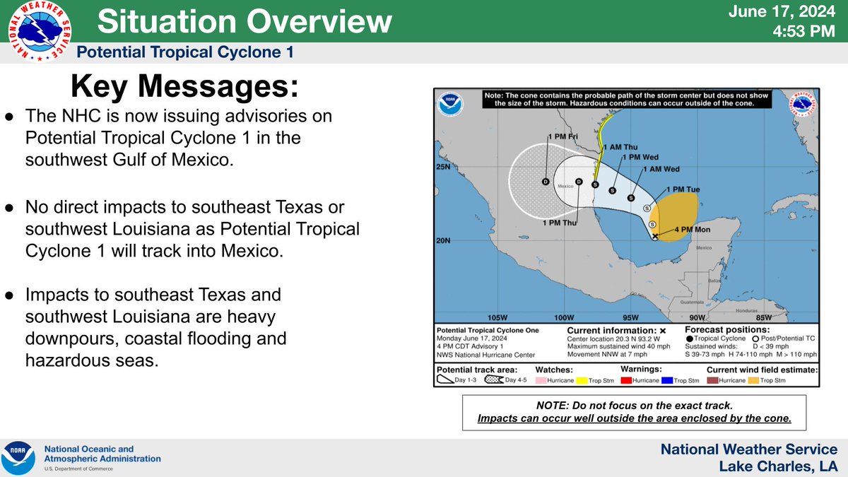 NWS Lake Charles tweet media