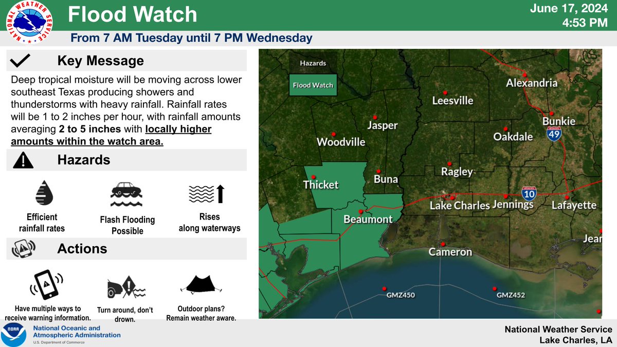 NWS Lake Charles tweet media