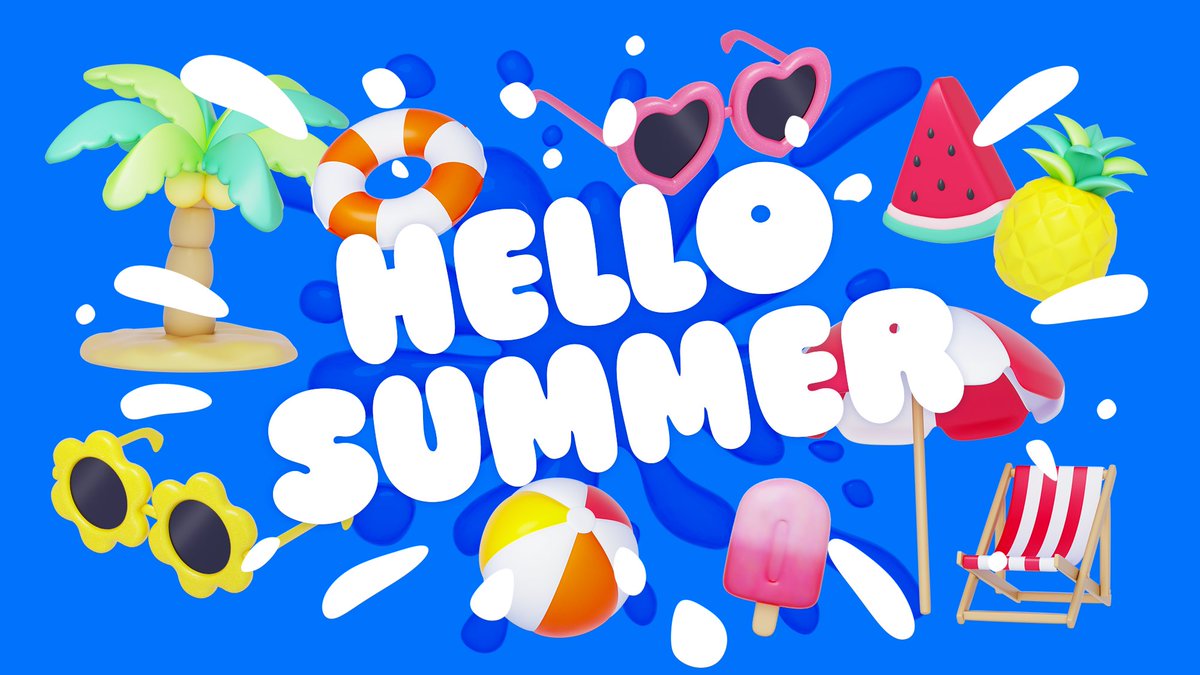 絶賛梅雨真っ只中ですが、
夏のアイテムを追加しました🌴

無料で使えるイラスト素材の3Dfun
3d-fun.graphics

#フリー素材 #イラスト素材