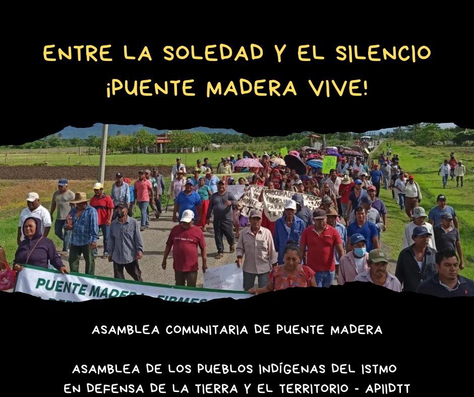 ENTRE LA SOLEDAD Y EL SILENCIO
¡PUENTE MADERA VIVE!

Comunicado Completo 👇🏾

Facebook:
facebook.com/share/p/NcZWzk…

WordPress:
tierrayterritorio.wordpress.com/2024/06/17/ent…