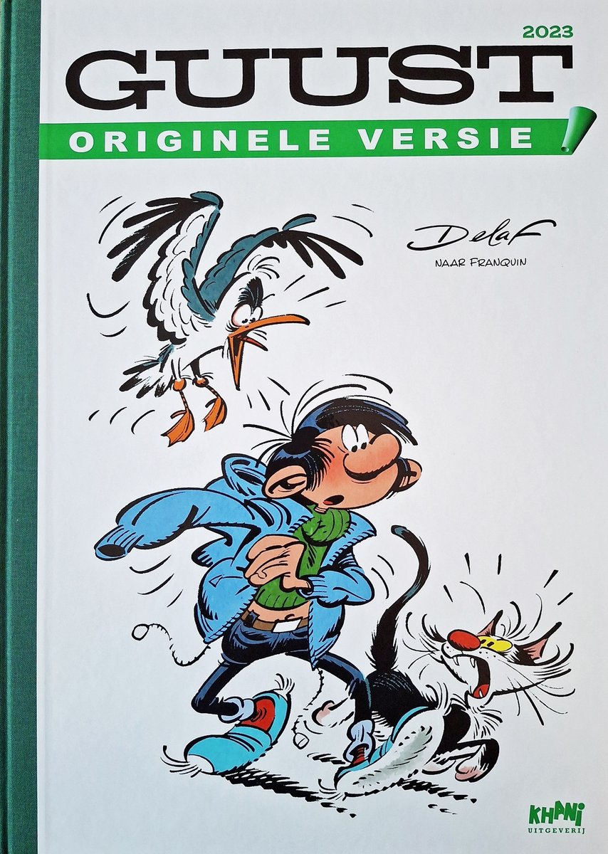 stripland_BENL's tweet image. De nieuwe #Guust door #Delaf is in alle opzichten een succes en een tweede album staat op stapel. Ondertussen verschijnt deze #Luxe (groot formaat) van het album uit 2023. Deze bevat ook schetsen, extra informatie, illustraties en een ex-libris. Nu te koop. #Gaston #GuustFlater