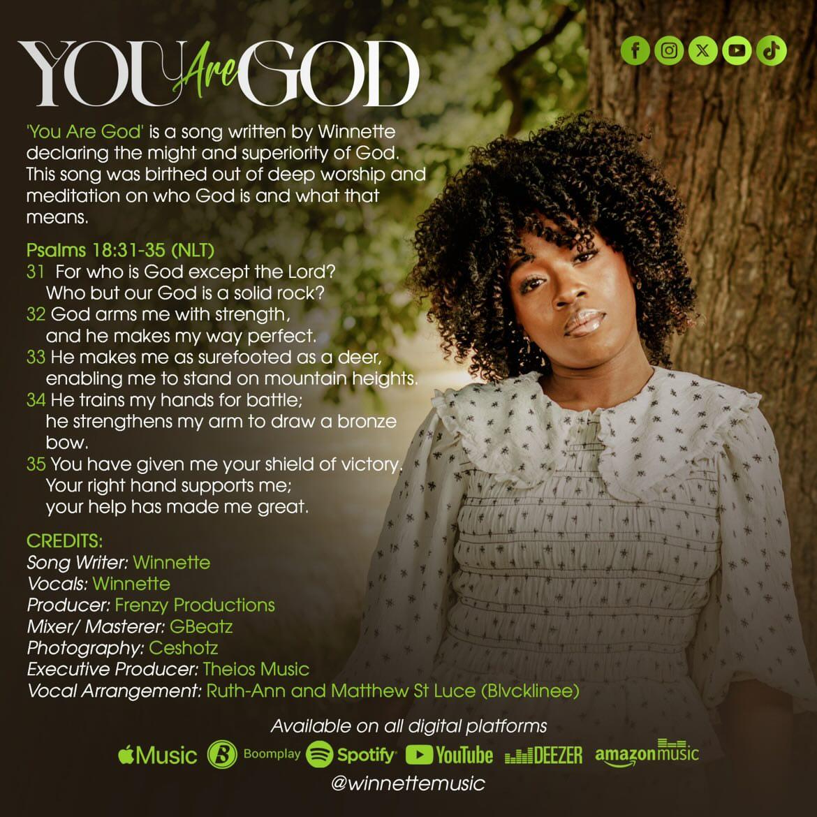 Thank you to all the beautiful people involved in the creation of ‘You Are God’.

Thank you for your time, sharing your gifts and knowledge. God bless you all 🙏🏽 Super grateful 💕

Excited about the next project!
.
.
#youaregod #gbeatz #cshotz #frenzyproductions #theiosmusic