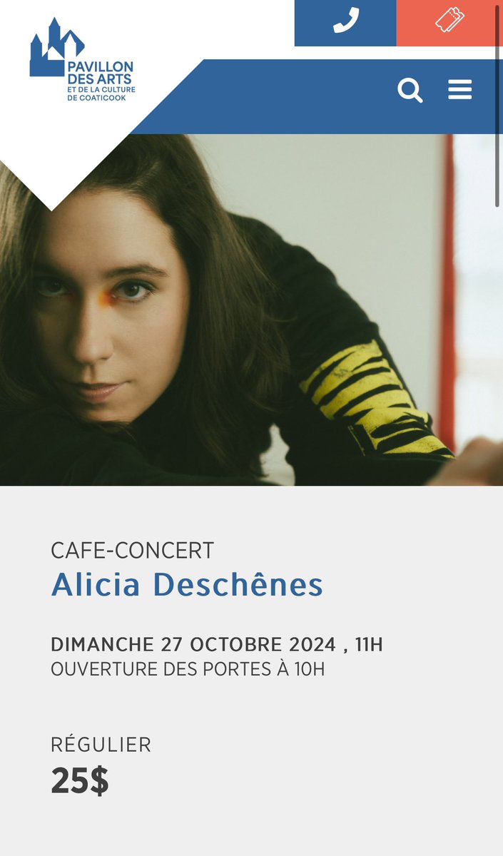 Alicia Deschênes (@ali_deschenes) on Twitter photo NOUVELLE DATE 📅 COATICOOK 💥
Le dimanche 27 octobre prochain, je viendrai présenter mon spectacle "Libérer la tempête" à 11h00 (café-concert 🥐 ) au Pavillon des arts de Coaticook ✨🎶 😊
Billets en vente ici 🎟️ pavilloncoaticook.com/spectacle/alic…
<a href="/AgenceBam/">Agence BAM</a> NOUVELLE DATE 📅 COATICOOK 💥
Le dimanche 27 octobre prochain, je viendrai présenter mon spectacle "Libérer la tempête" à 11h00 (café-concert 🥐 ) au Pavillon des arts de Coaticook ✨🎶 😊
Billets en vente ici 🎟️ pavilloncoaticook.com/spectacle/alic…
<a href="/AgenceBam/">Agence BAM</a>