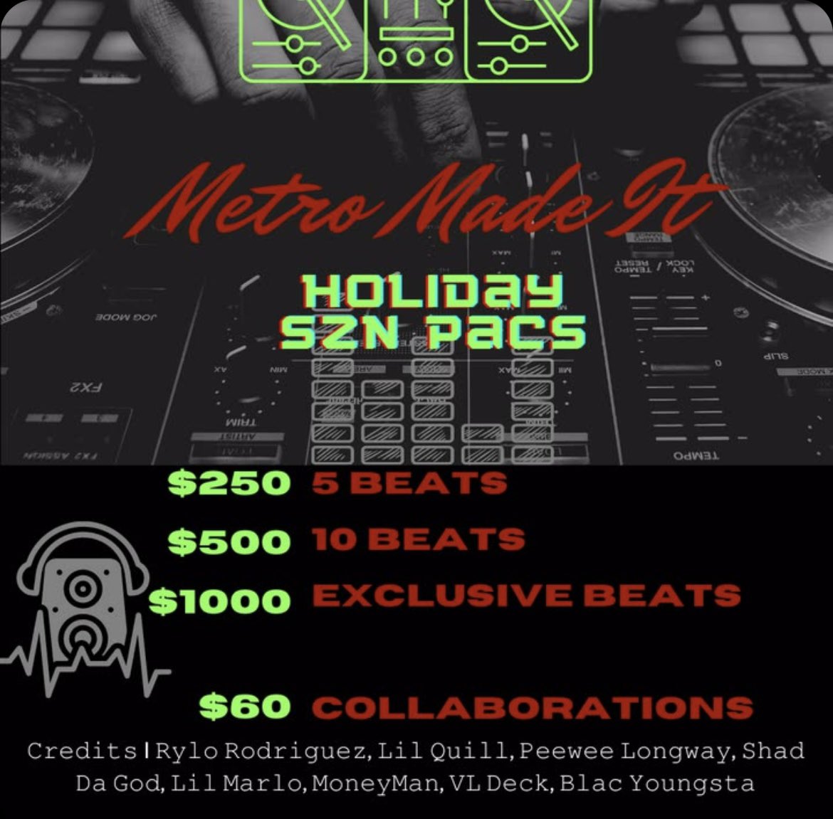 Metro_808_'s tweet image. Flash Sell ‼️‼️‼️ have your 💰💰💰 money ready tap in 🔒 beats/collabs 🌐💿🌊 #shopopen✅ #beats4sale #flashsellfor24hours🔥🔥 #purchaseyourbeatstoday🔌 #beatstars #youtube #metromadeit🎹