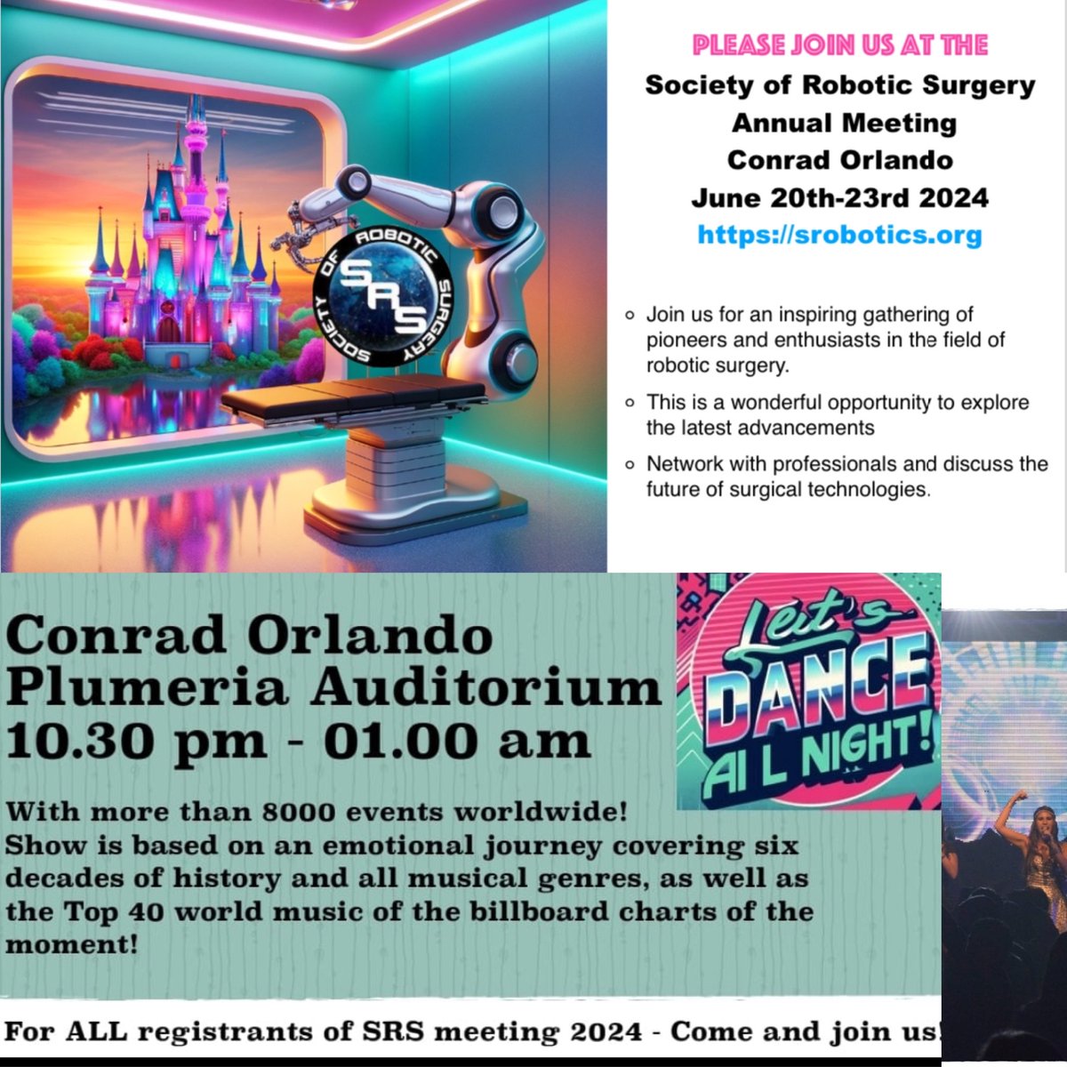 Join #SRS2024 this coming week, great meeting to learn about all the new technology and innovation in the field of surgery, with very fun events.