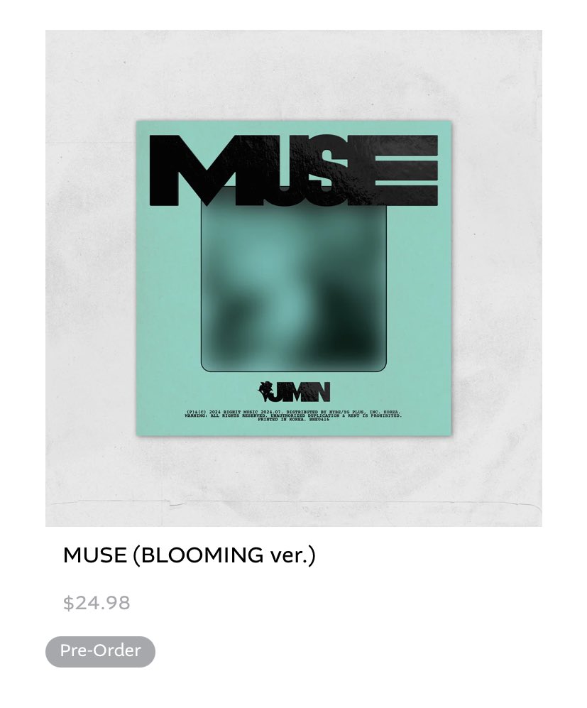 btschartsdailyc's tweet image. #JIMIN’s “MUSE” Serenade and Blooming ver. Are NOW Available to Pre-order on US Store🇺🇸

shop.bts-official.us/pages/jimin?ut…