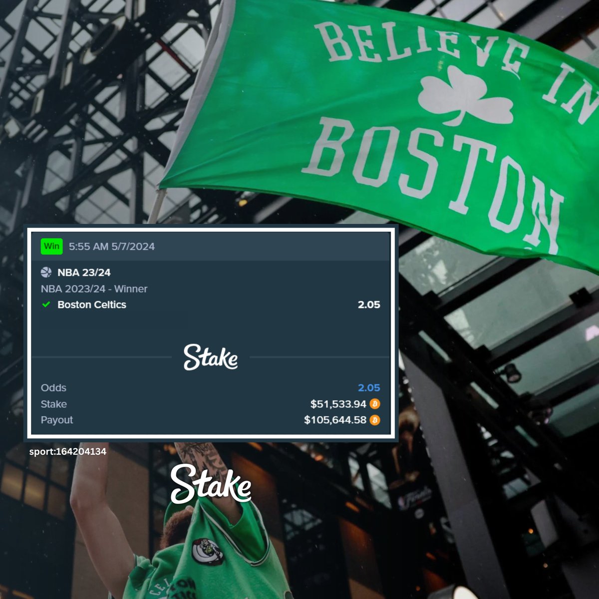 Boston Celtics beat the Dallas Mavericks in Game 5⃣ to become the 2023/24 #NBA Champions! 🏆

This bettor spotted the early signs before the conference semis and it paid off! 🤑