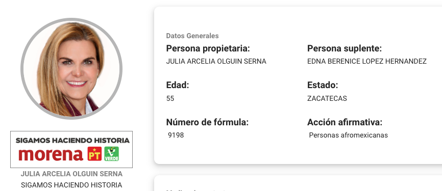 No sé ustedes, pero yo no conocía a la diputada electa afromexicana de Zacatecas. 

Eso sí es hacer historia...
