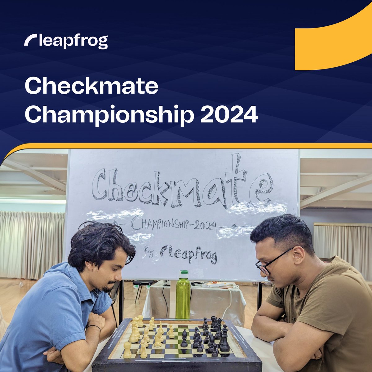 lftechnology's tweet image. Leapfrog Checkmate Championship has reached its endgame! ♟️
Congratulations to the grandmaster, Shiva Gaihre, and the runner-up, Niranjan Adhikari 🎉
#chess #checkmate #chess2024