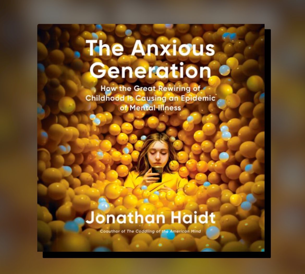 With today’s cellphone policy announced by <a href="/Alberta_UCP/">United Conservative Party of Alberta</a> I cannot recommend enough this book for every tchr and parent. We need both govt intervention AND a “parental revolution” to combat the addiction of social media and its impact on our students mental health #abed <a href="/JonHaidt/">Jonathan Haidt</a>
