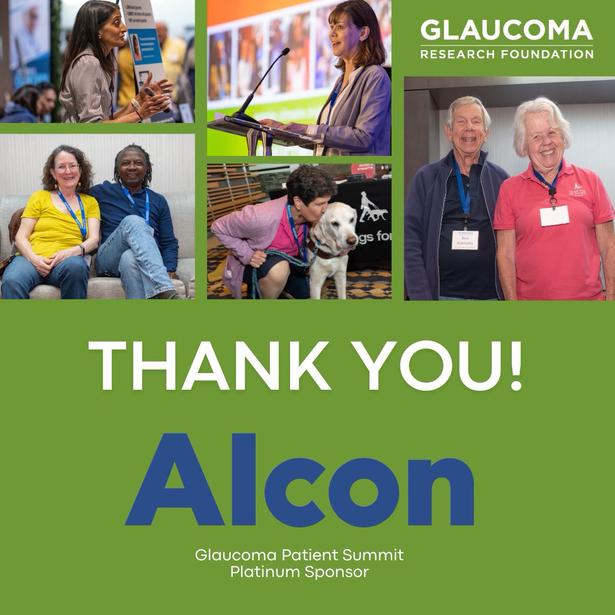 A heartfelt thank you to our Platinum Sponsor, Alcon, for their incredible support at the Glaucoma Patient Summit 2024! Your commitment to advancing eye care makes a world of difference.
 
Learn more: glaucoma.org/summit
 
See you on June 28th and 29th! 👁️❤️
