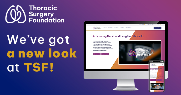 TSF has new branding &amp; a new website to reflect our dynamic work &amp; to make it easier for you to explore available awards, learn what we’re fighting for &amp; make a gift to support our mission of advancing heart and lung health for all. Let us know what you think!