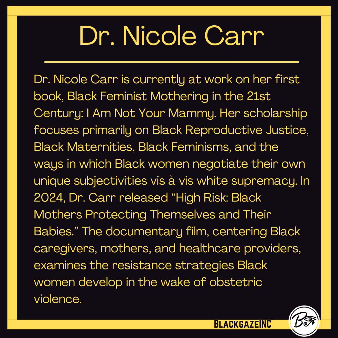 This squad is like that!! We got Dr. Nicole Carr in the building! Can’t wait to share space with you!! #blackgaze