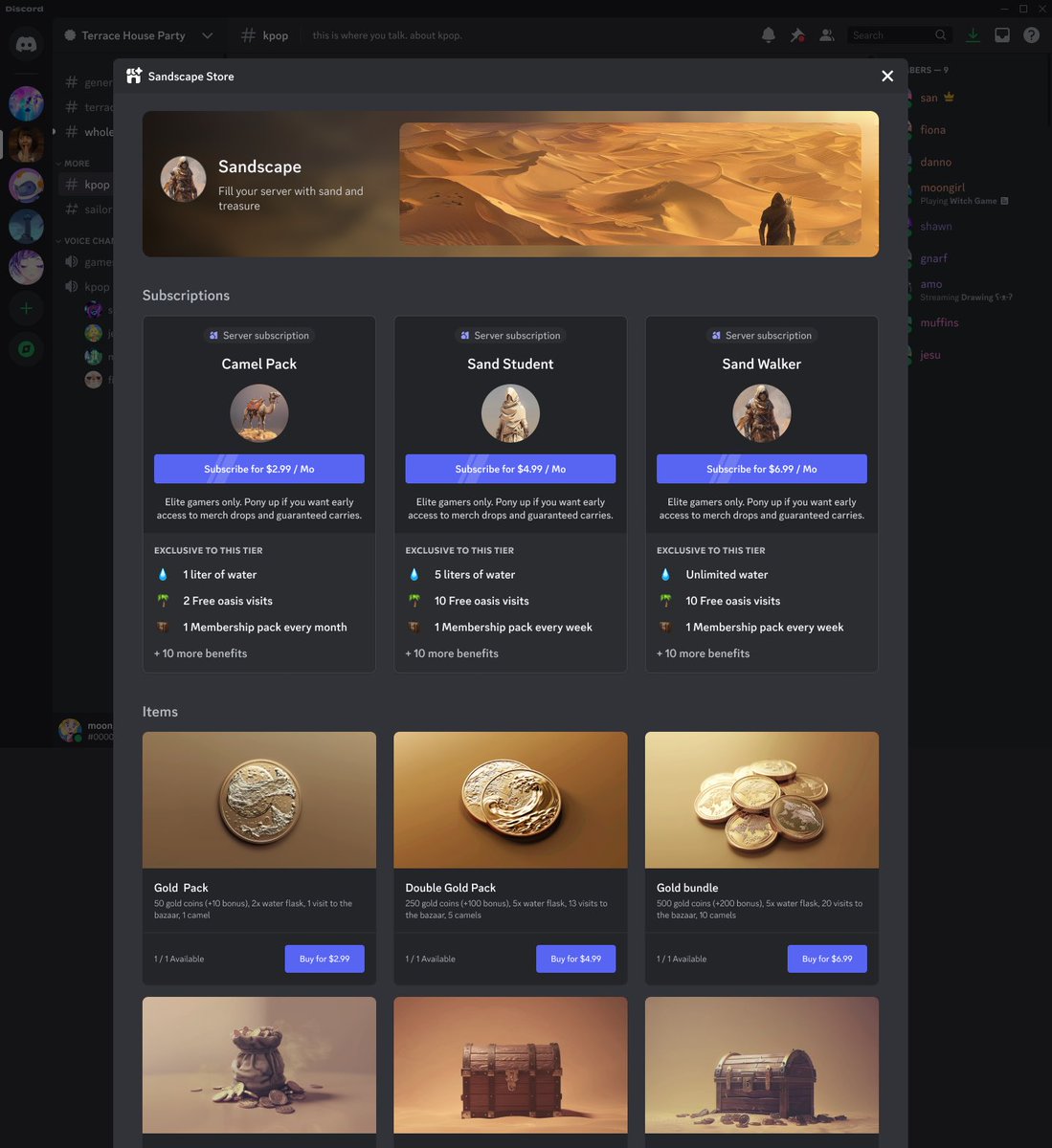 【Discord Bot が高騰するかも】
Discordブログから開発者向けの最新アップデート情報が公開されました。
これにより、ゲームのアバターや経験値のブースターパック。あらゆるものが販売可能になりました。

併せて収益化規約も更新されています。